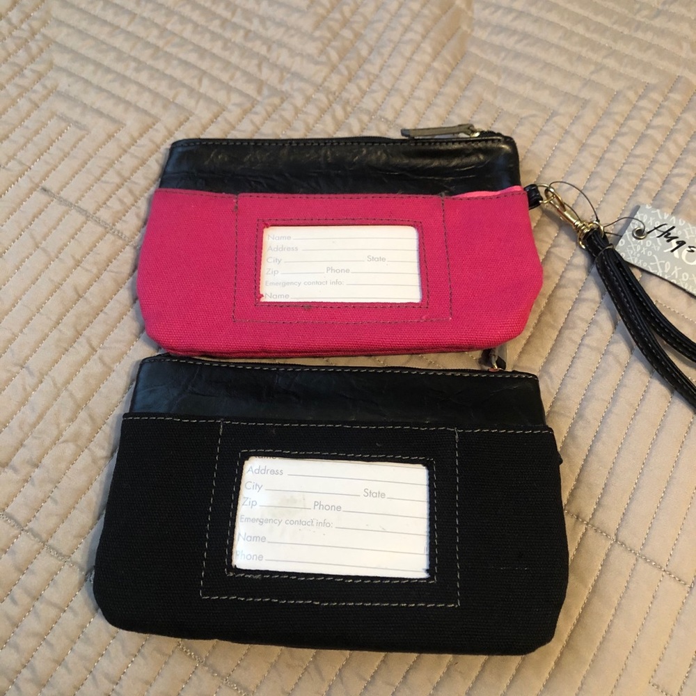 XoXo Suede Leather Wristlet/Wallet w/Butterflies